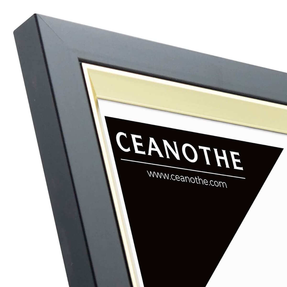 Ceanothe Actual 13x18 cm cadre photo noir et doré chic