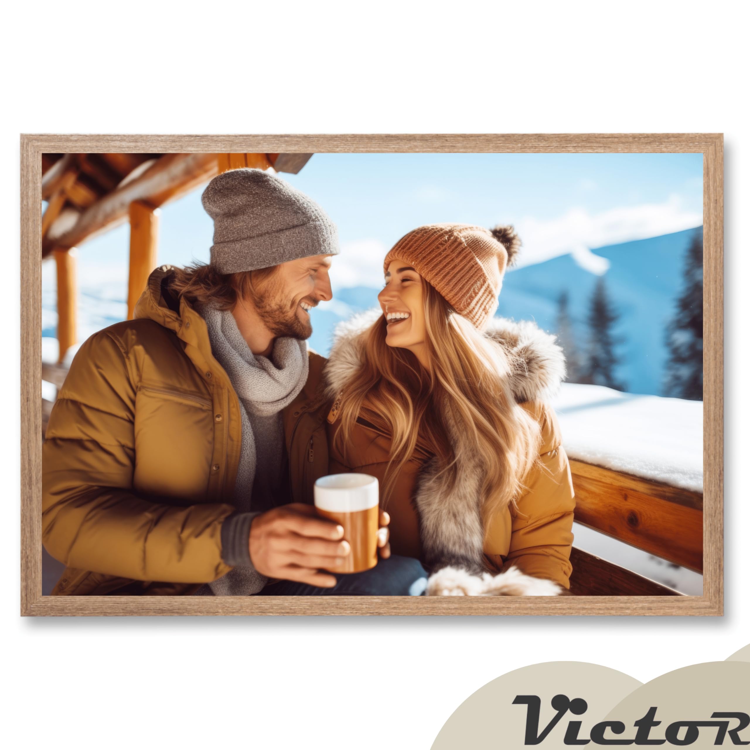 Victor Dix cadre photo beige bois 40x60 cm A2