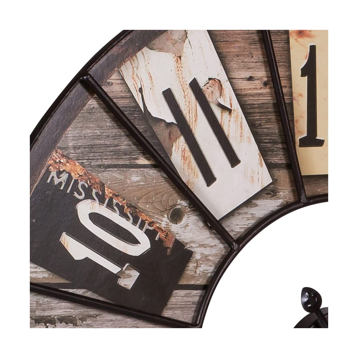 Ceanothe Emotion horloge murale 60 cm métal noir silencieuse
