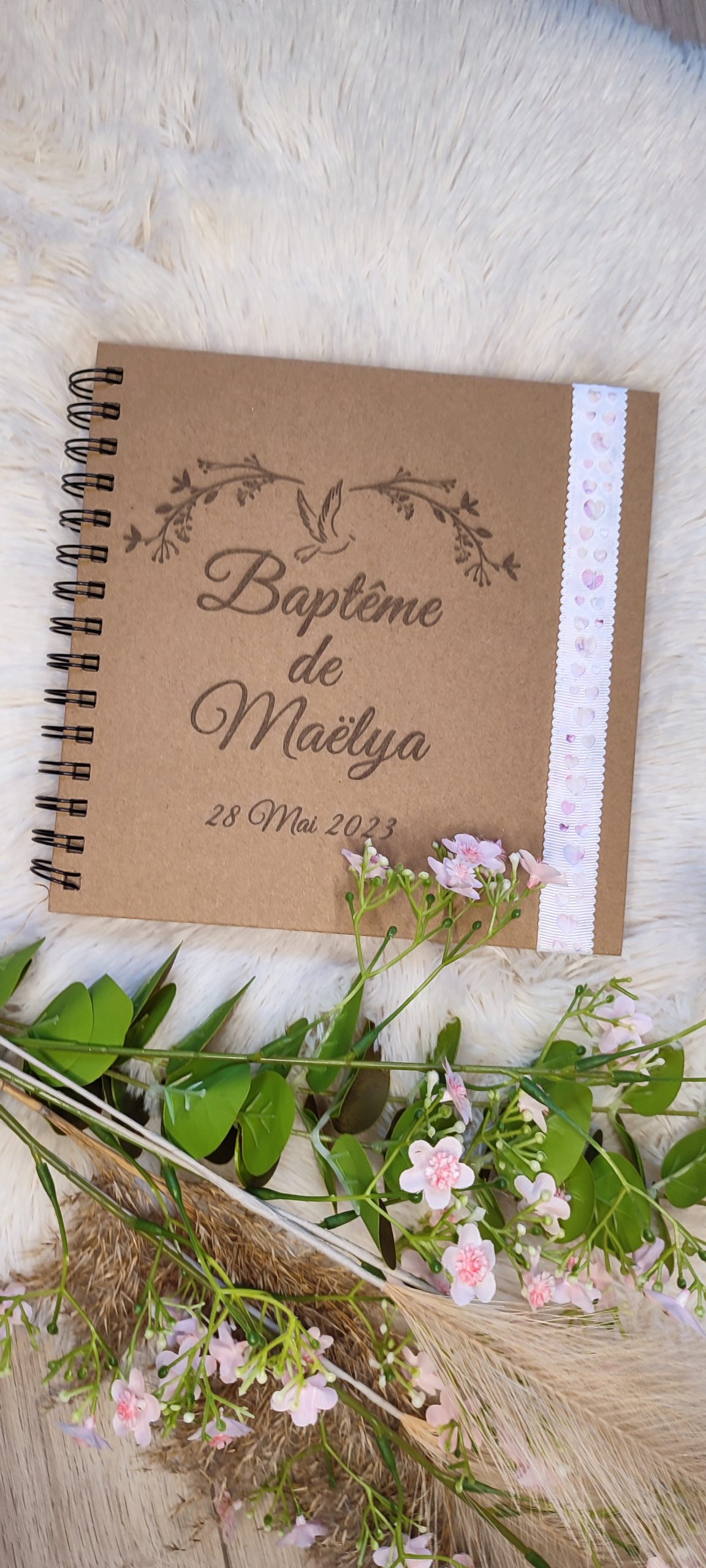 Creat’Angel livre d’or kraft 25x25 cm anniversaire