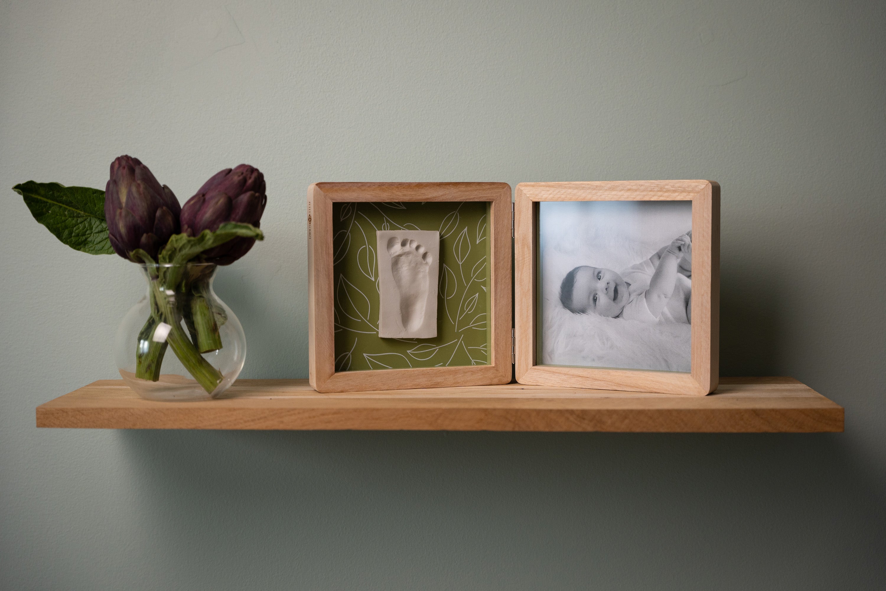 Petit Artichaut Double Frame Olive Tree cadre empreinte vert