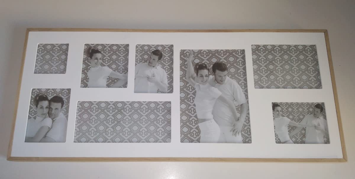 Walther Design Double YP899W cadre photo 8 photos blanc bois