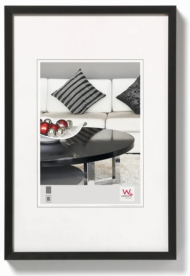 walther design Chair AJ040B cadre photo noir 30 x 40 cm aluminium