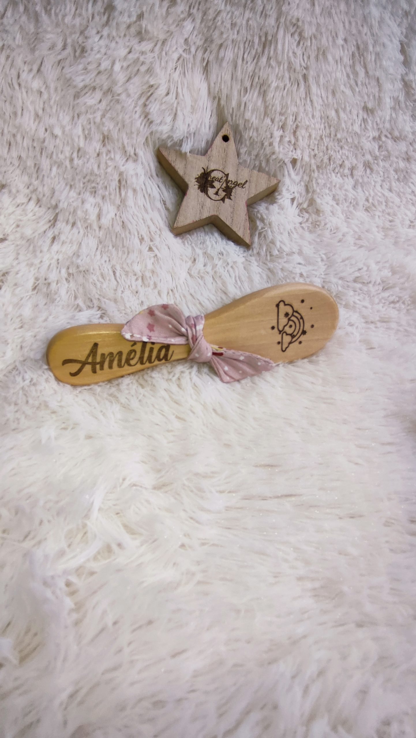 Creat’Angel brosse cheveux bébé hêtre 15 cm