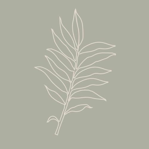 Ceanothe feuille fine tableau verre 90x90 cm brillant