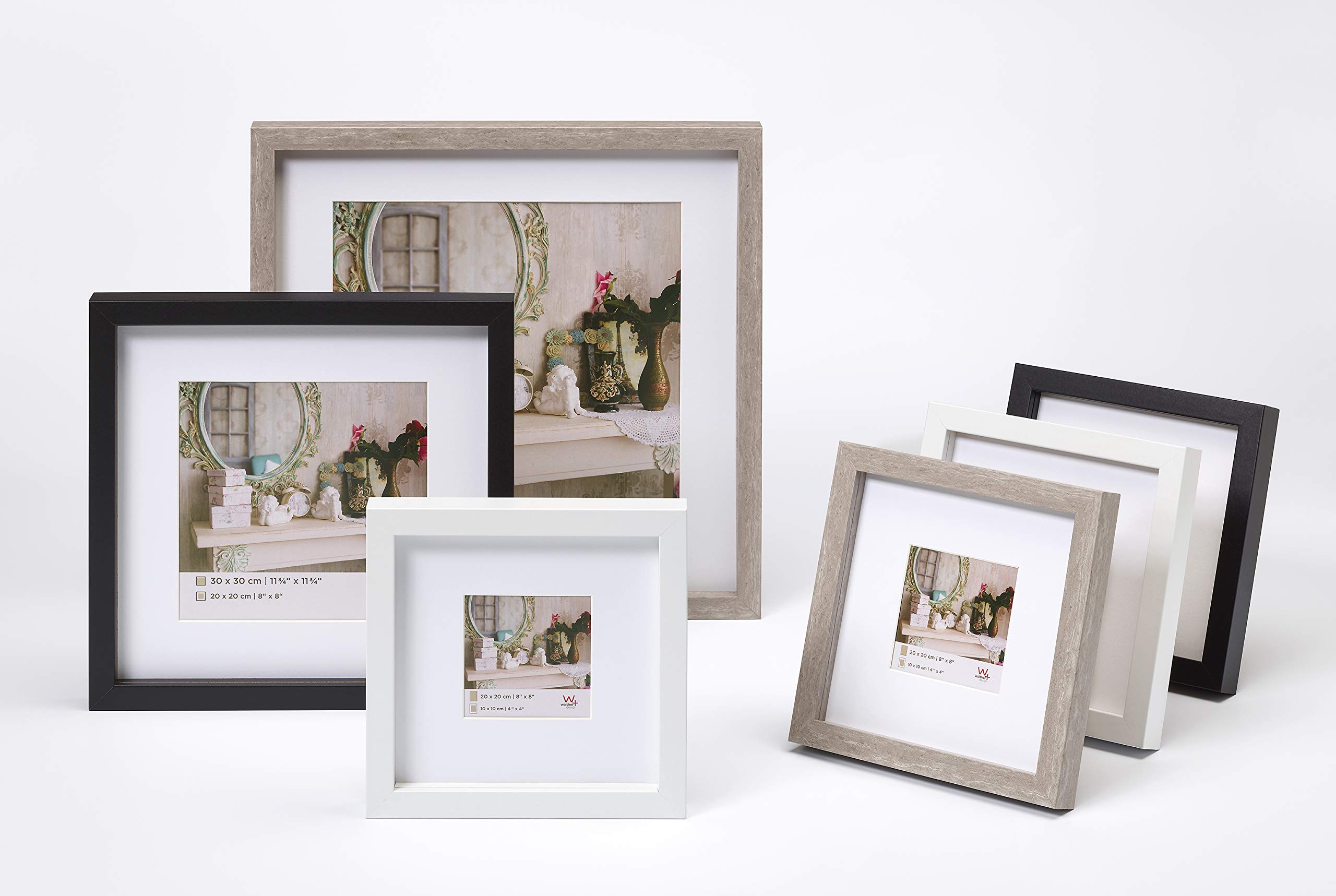 Walther Design Stockholm cadre 4 photos 10x10 cm noir