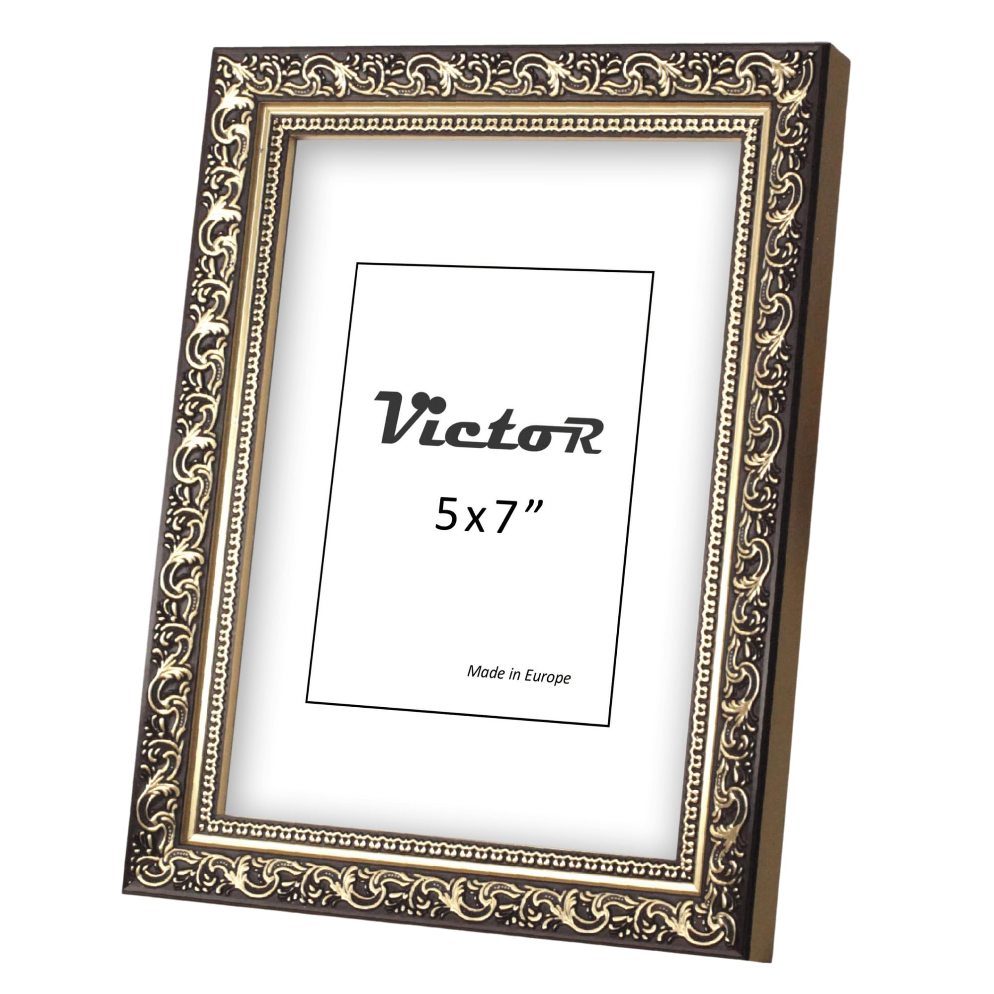 Victor Vinci cadre photo 12,7x17,8 cm noir doré baroque