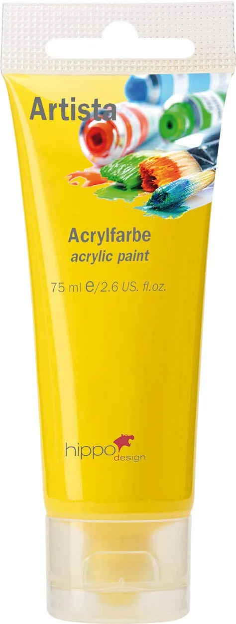 walther design peinture acrylique jaune 75 ml lumineuse