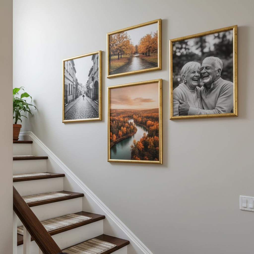 Victor David cadre photo or 15x21 cm art déco