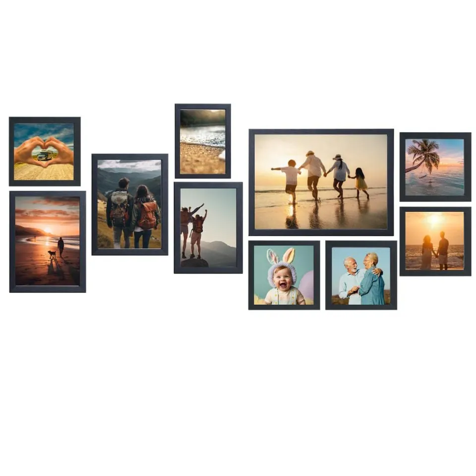 Victor Klee set 10 cadres photo noir bois multi-formats