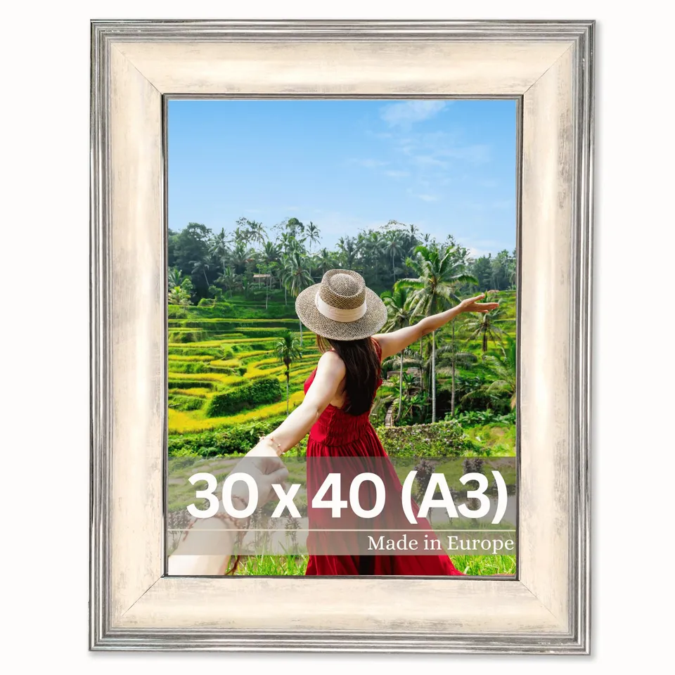 Victor Picasso cadre photo 30x40 cm or baroque large