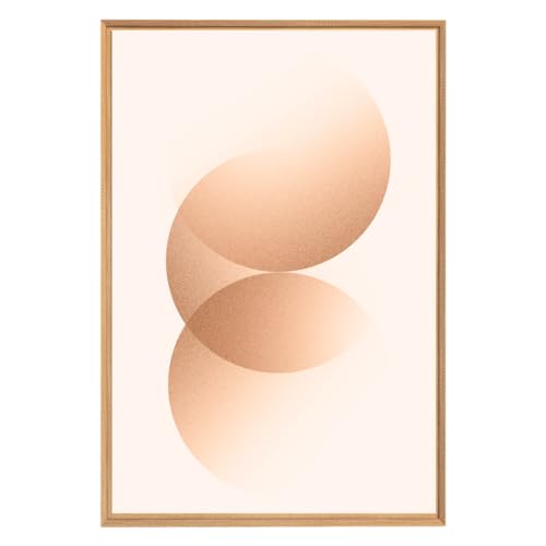 Ceanothe Rond Abstrait tableau encadré 65x97 cm mat