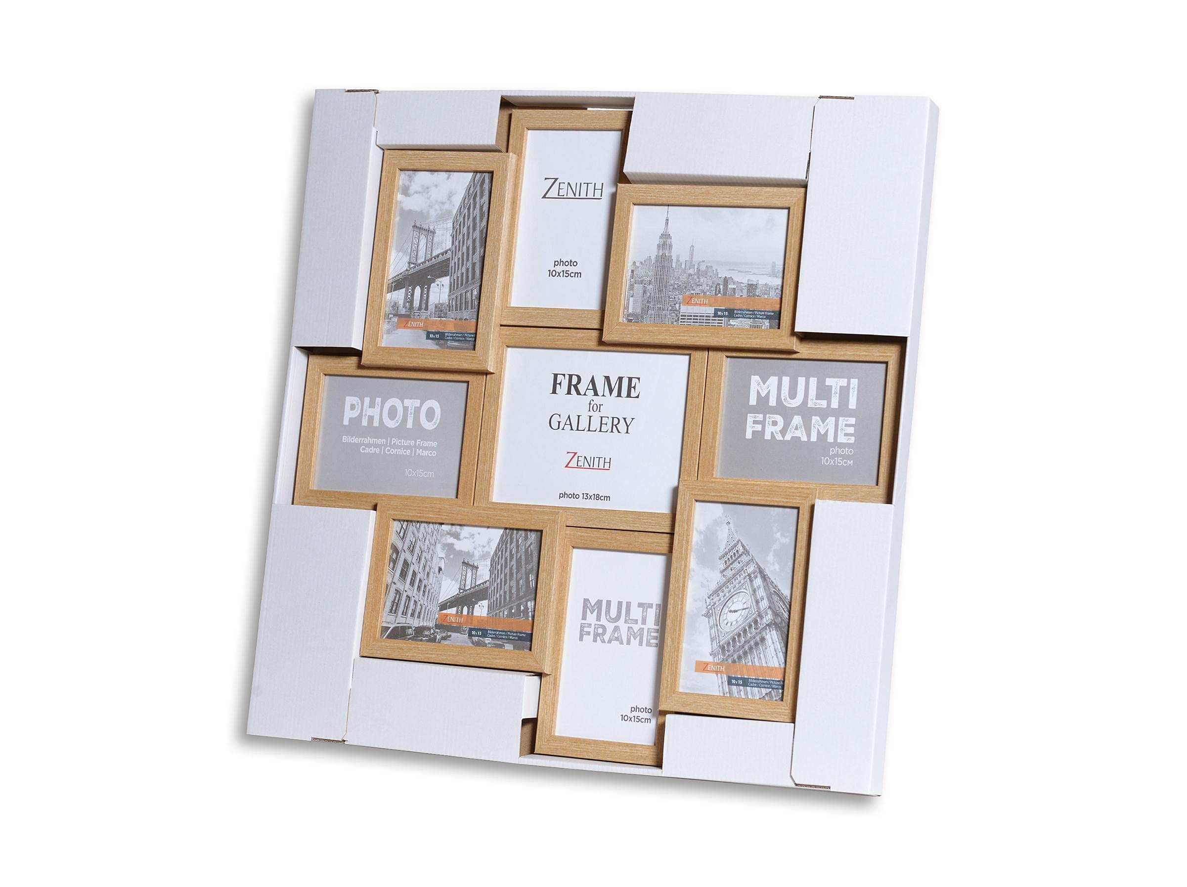 Victor cadre photo collage bois beige 9 photos 10x15