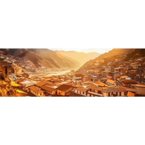 Ceanothe Village creux tableau toile 30x97 cm mat