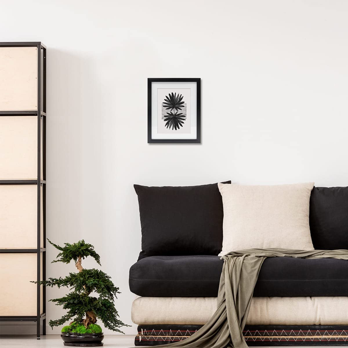 Ceanothe Milan cadre photo 24x30 cm noir passe-partout