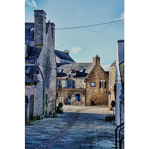 Ceanothe Maison Concarneau tableau toile 30x45 cm mat