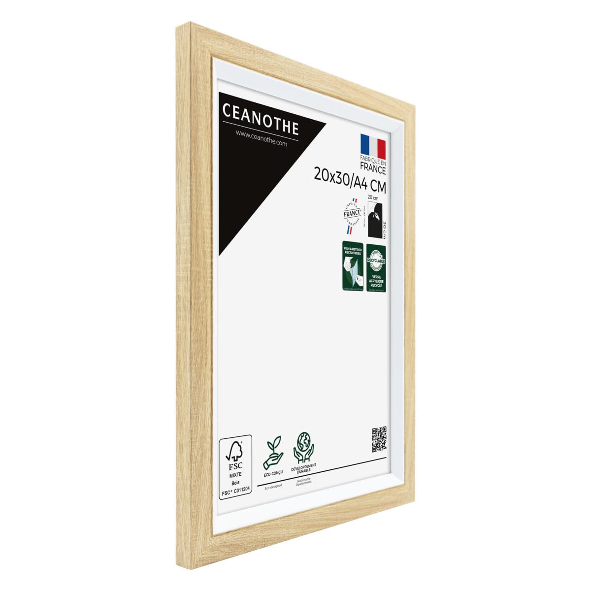 Ceanothe Actual cadre photo 20x30 cm A4 brut blanc incassable