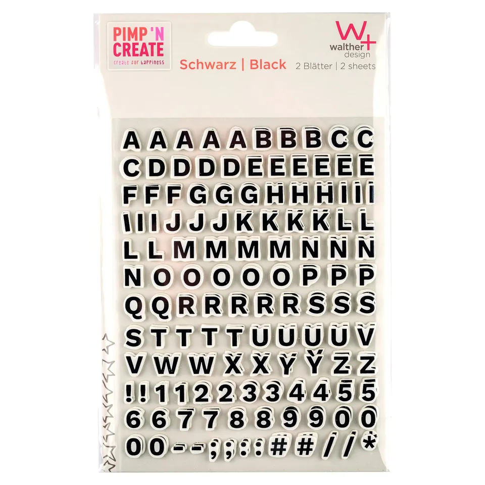 Walther Design Pimp and Create ST6001 autocollants lettres noires 126