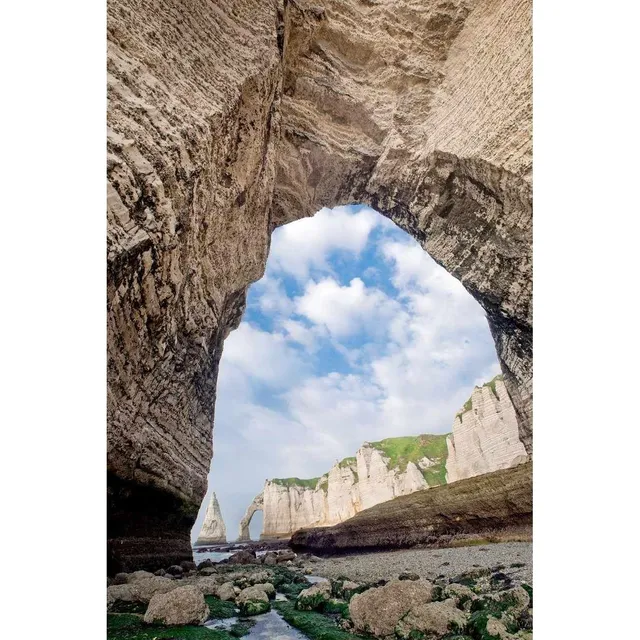 Ceanothe Etretat Normandie tableau verre synthétique 65x97 cm HD