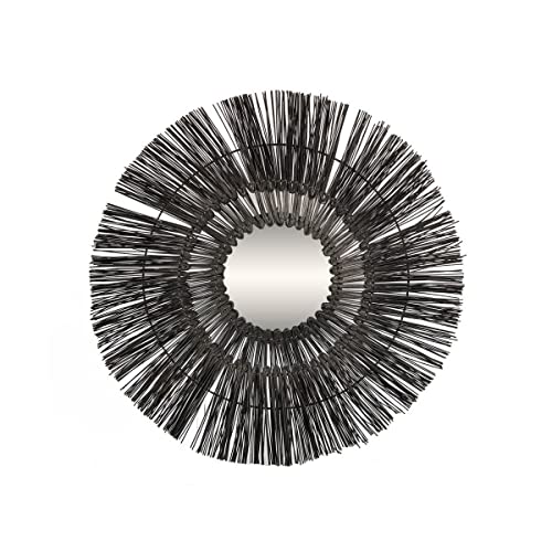 Brio Lodge miroir rond 76 cm bambou noir