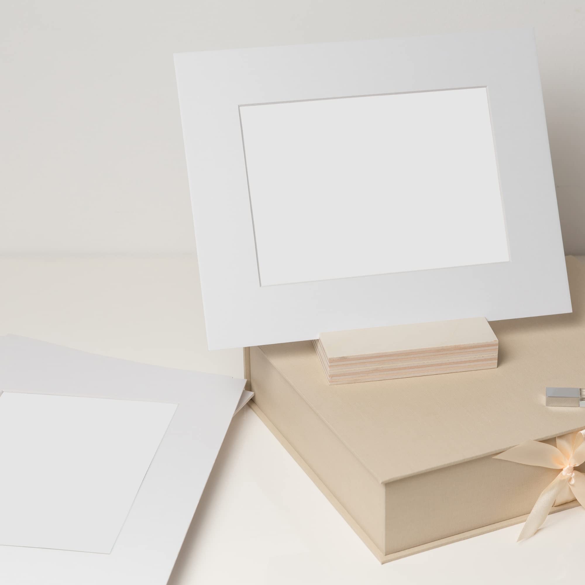 Victor Passe-Partout cadre photo 30x40 cm lot 3 blanc crème sans acide