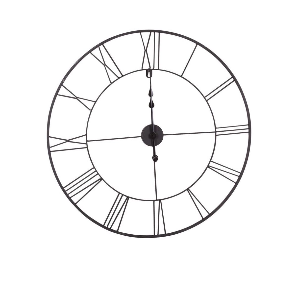 Ceanothe 34458 horloge 80 cm forge noir métal