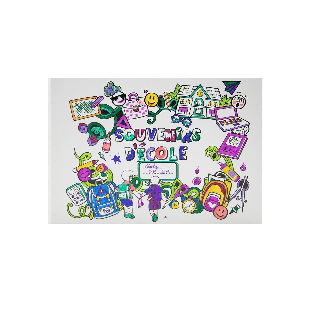 Ceanothe Souvenirs d'école album photo colorier 36 pages