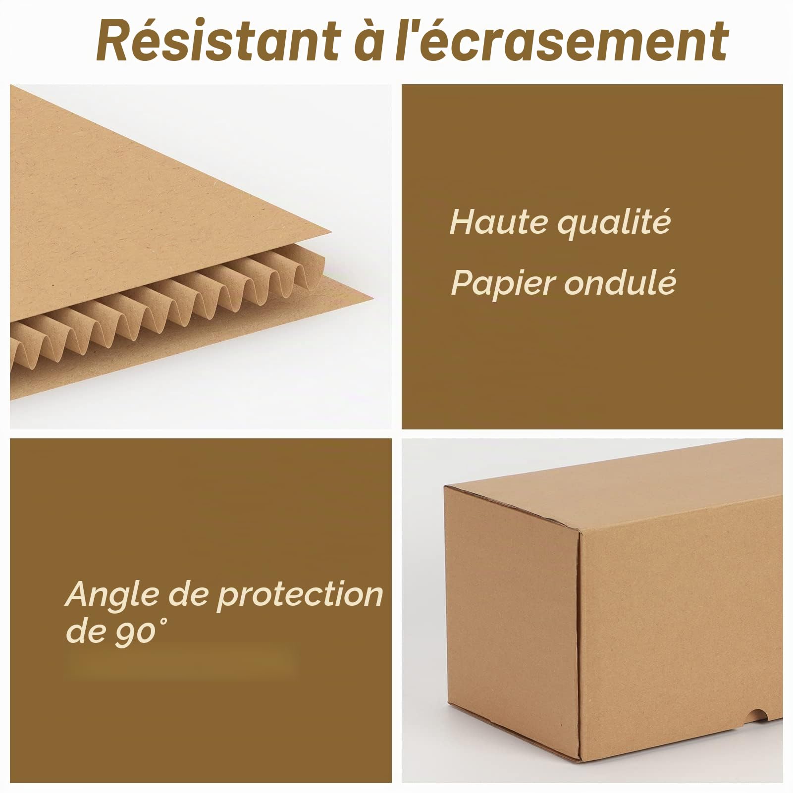 EYMPEU boîte carton 28x15,3x15,3 cm lot 20 brune triple cannelure