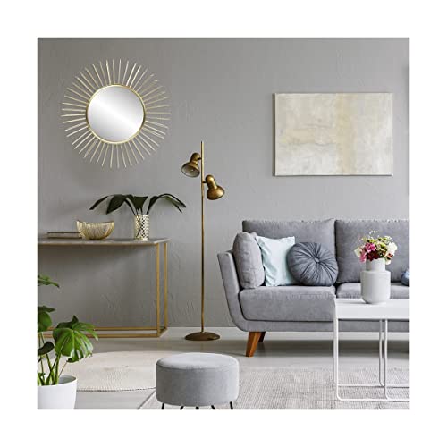 Ceanothe Brio Miroir Rond Doré 47 cm Soleil