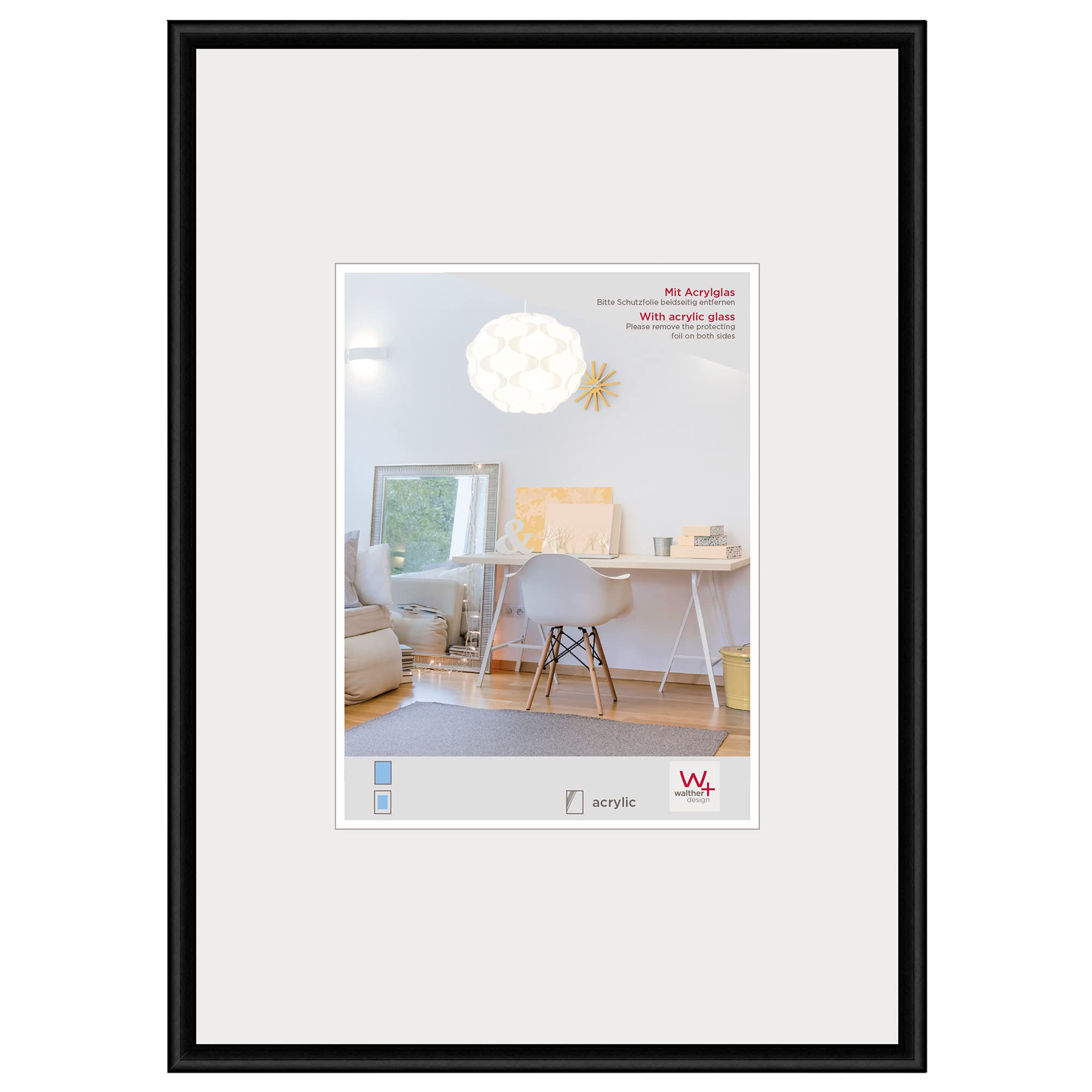 Walther New Lifestyle KVX040S cadre photo argenté 30x40 cm