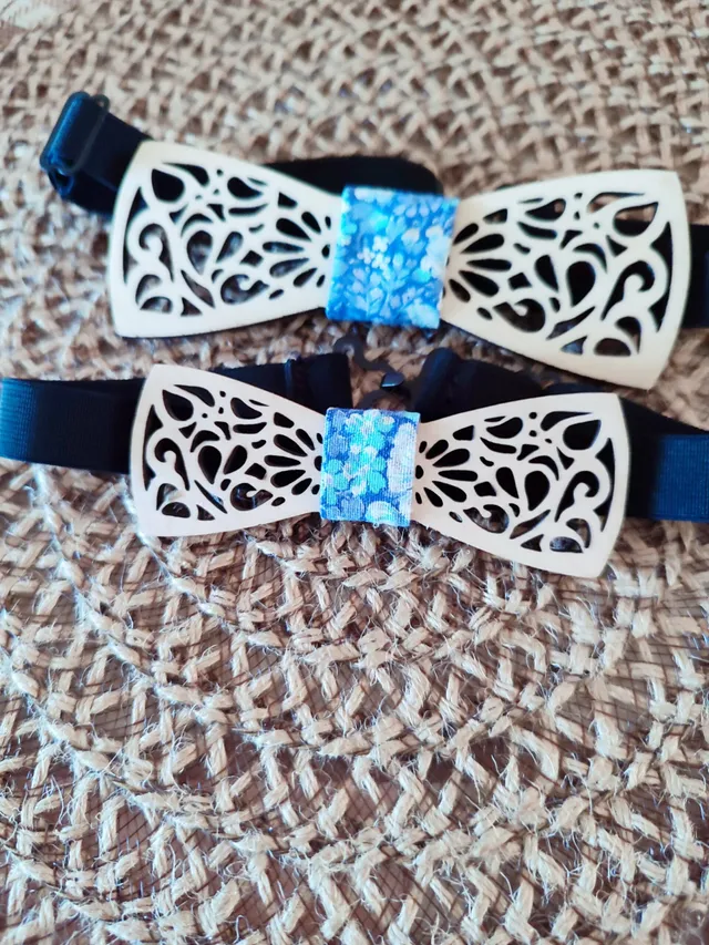 Creat’Angel noeud papillon adulte en bois ajustable