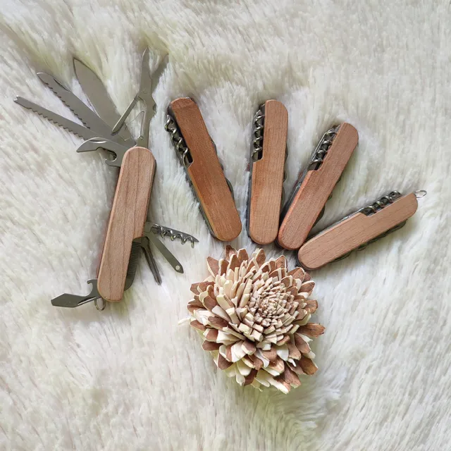 Creat’Angel couteau suisse couteau poche bois prénom