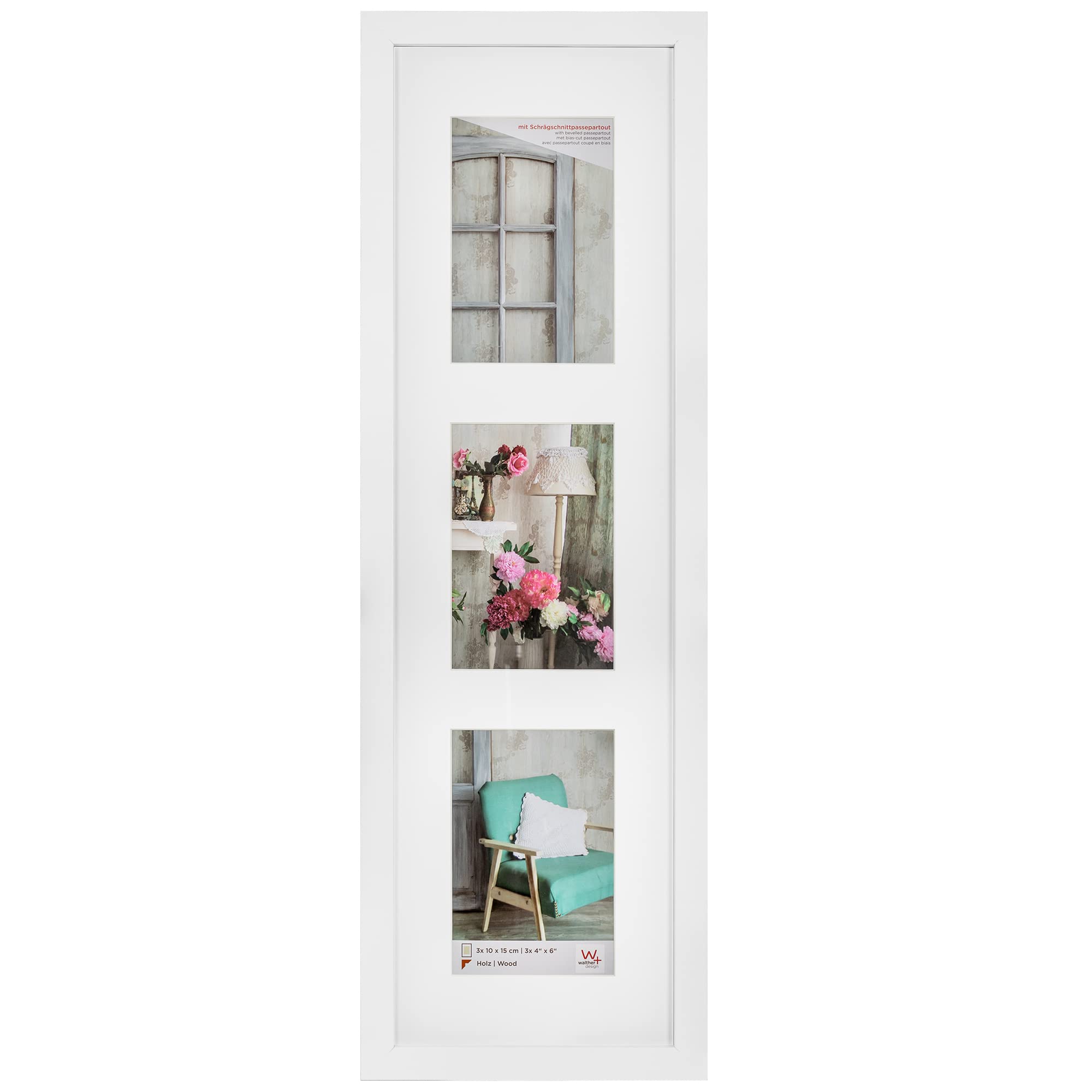 walther design Stockholm EA315B cadre photo noir 3 x 10x15 cm