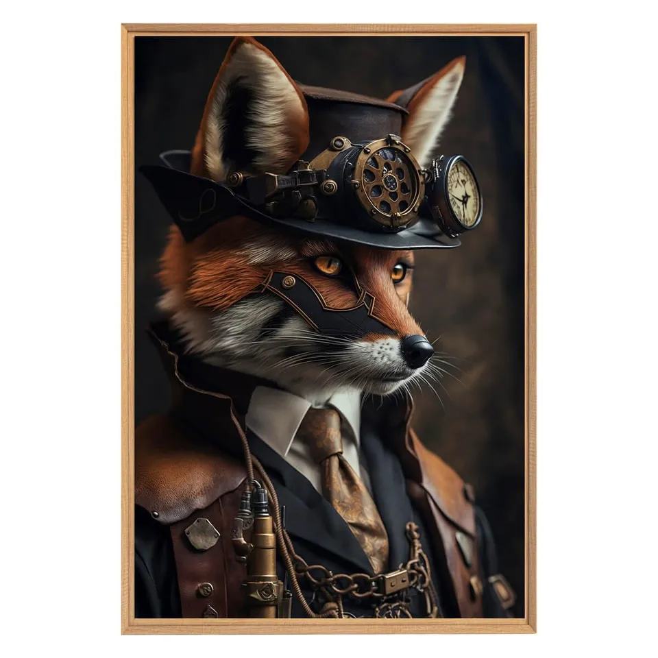 Ceanothe renard futuriste tableau encadré 65x97 cm mat