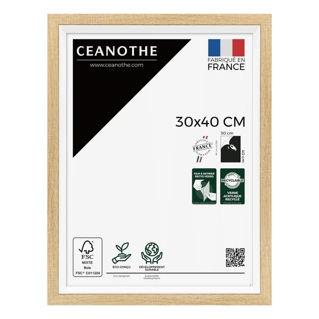 Ceanothe Actual cadre photo 30x40 cm brut blanc incassable