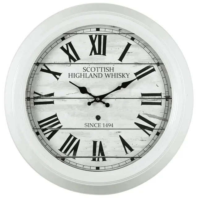 Ceanothe 17015 Scottish horloge murale 47 cm blanc