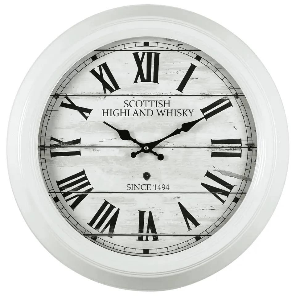 Ceanothe 17015 Scottish horloge murale 47 cm blanc