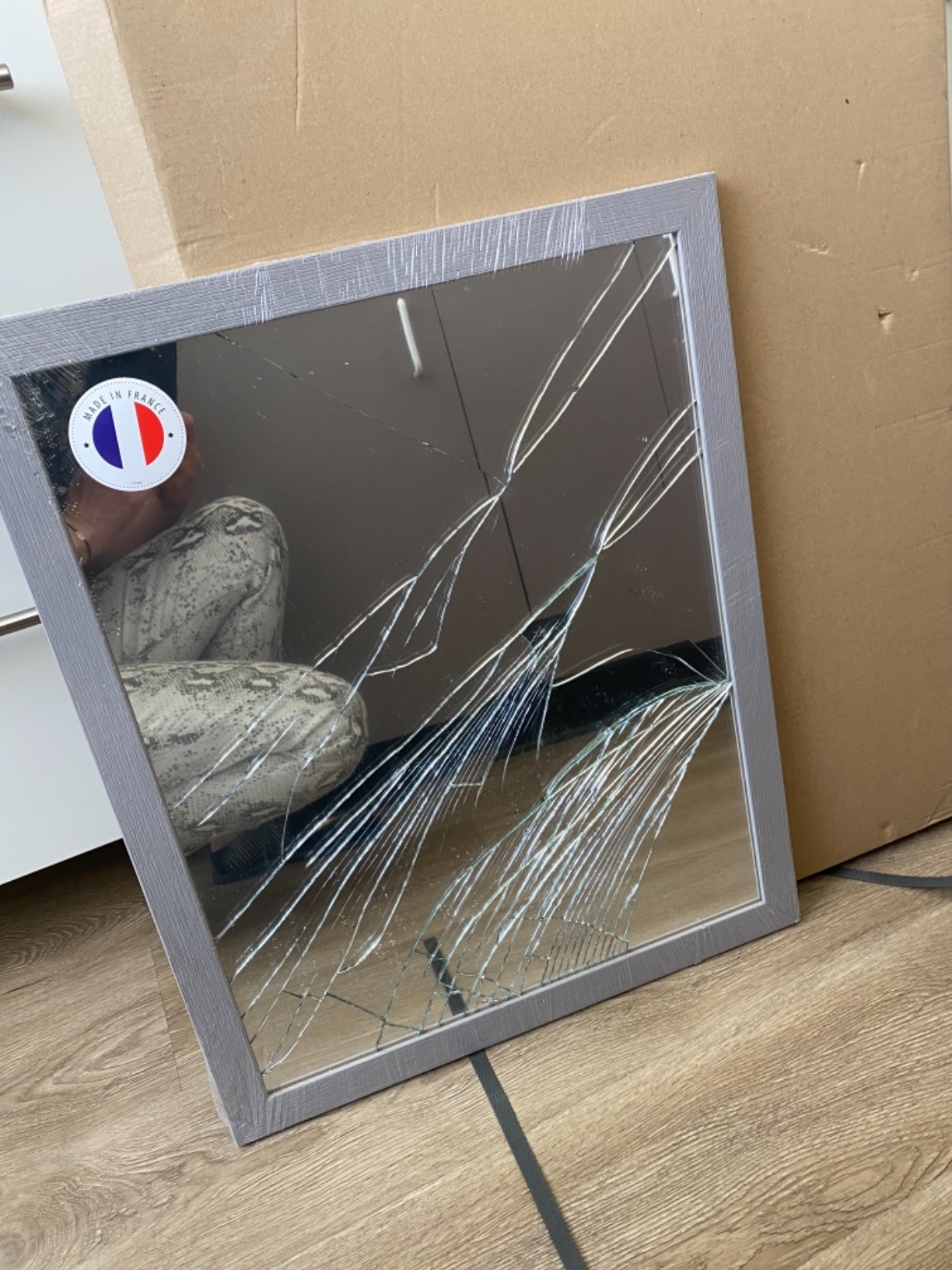 Ceanothe Karma 22529 miroir noir 40x50 cm bois massif