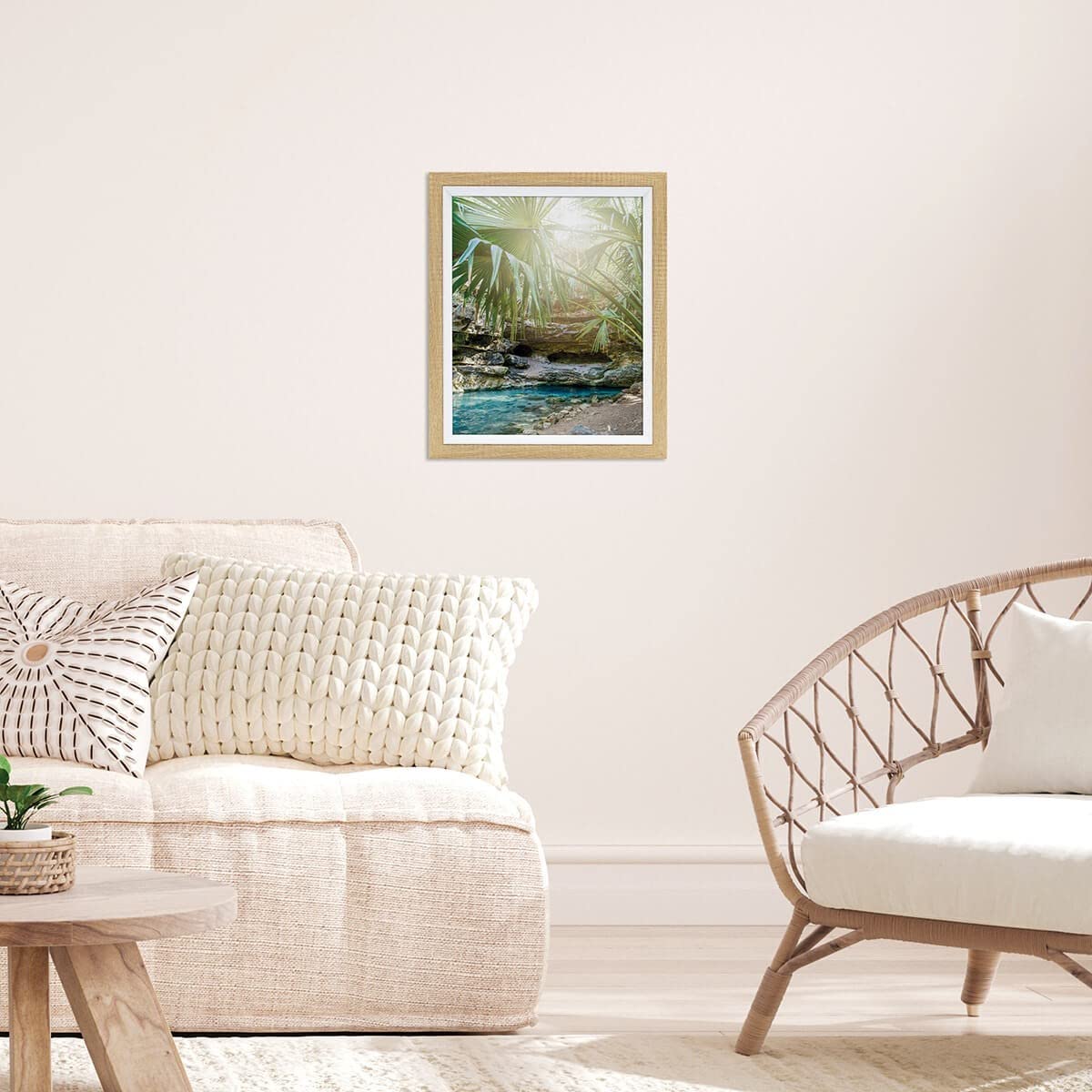 Ceanothe Actual 24x30 cadre photo brut et blanc salon