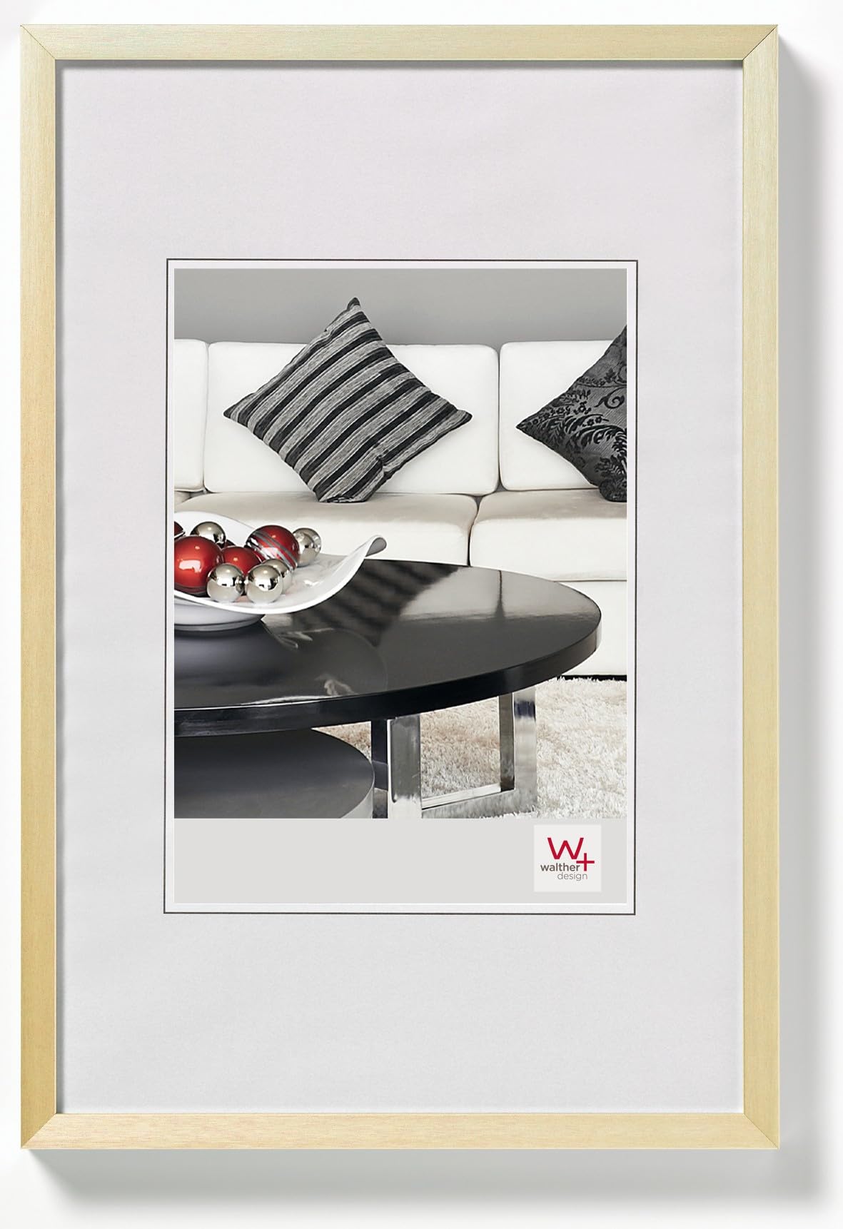walther design Chair AJ040B cadre photo noir 30 x 40 cm aluminium