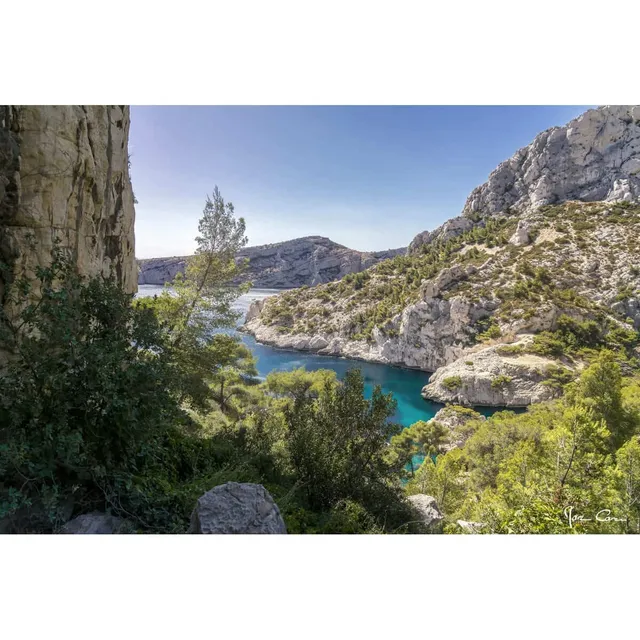 Ceanothe Calanque tableau verre 65x97 cm brillant