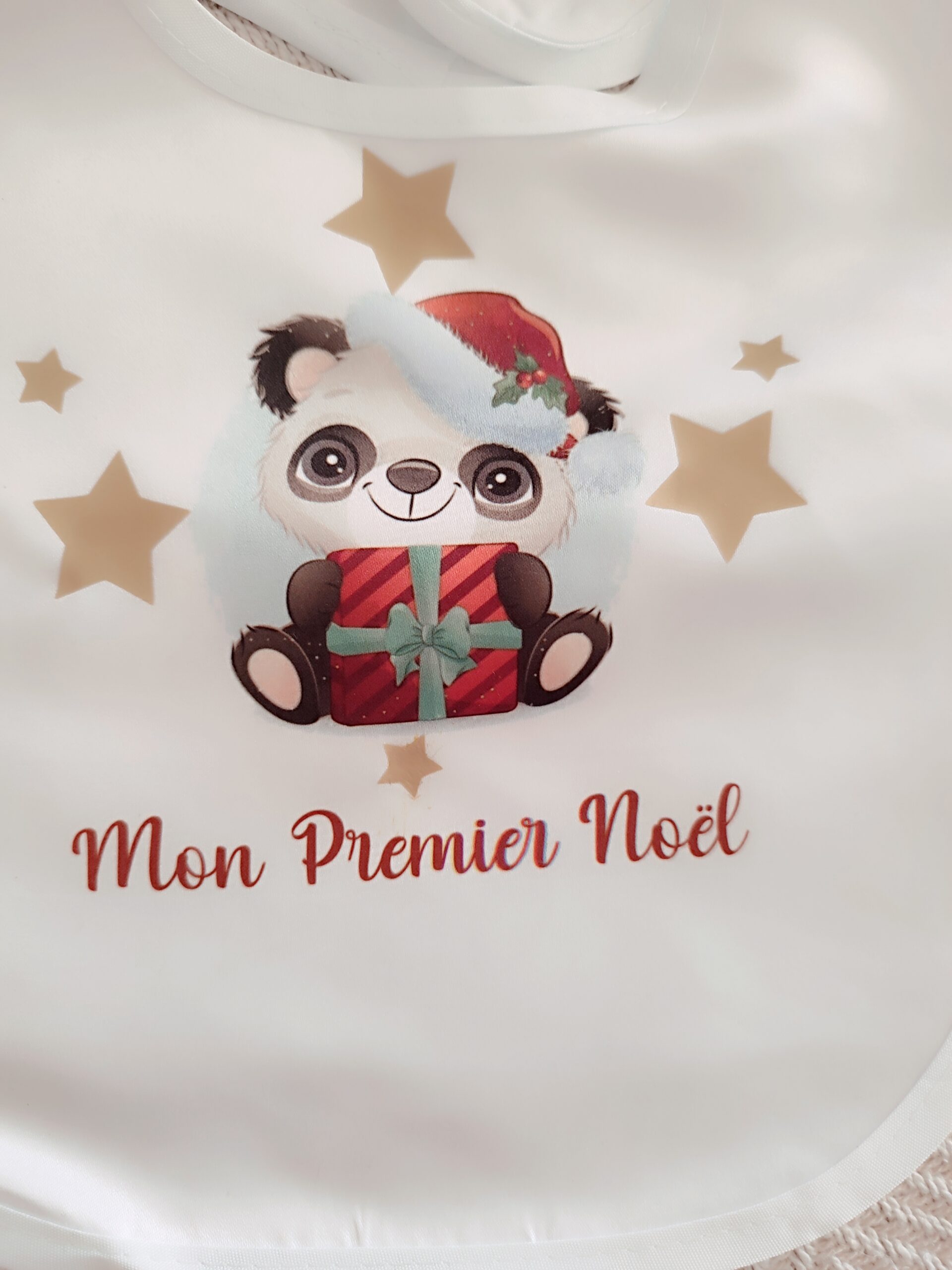 Creat’Angel coffret mon premier noel panda bavoir boule bois