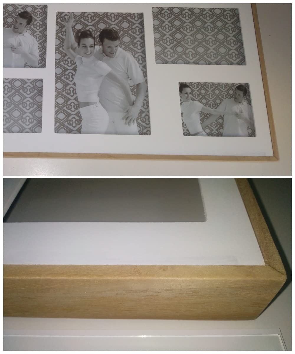 Walther Design Double YP899W cadre photo 8 photos blanc bois