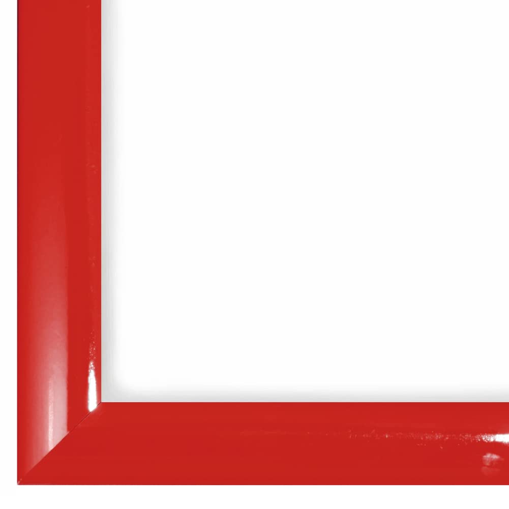FRAMO N123 cadre photo bois rouge brillant 50x65 cm