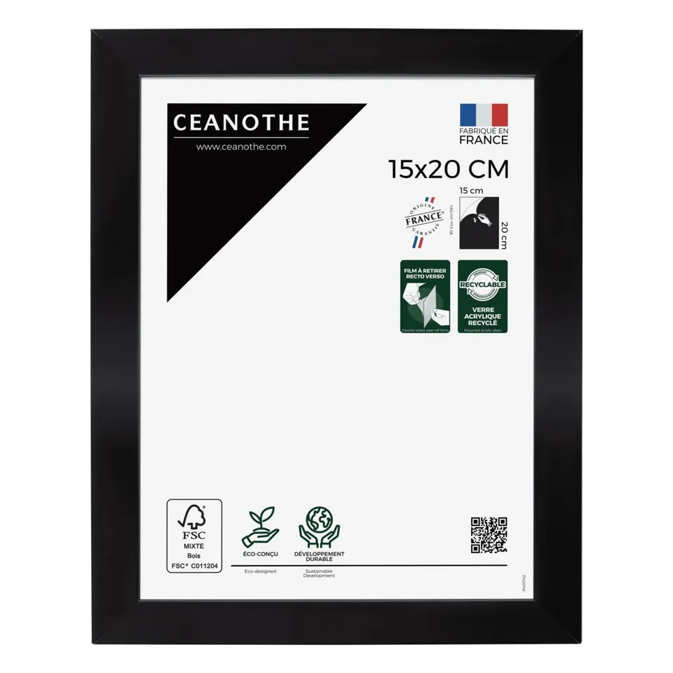 Ceanothe Precious cadre photo gris 15x20 cm incassable