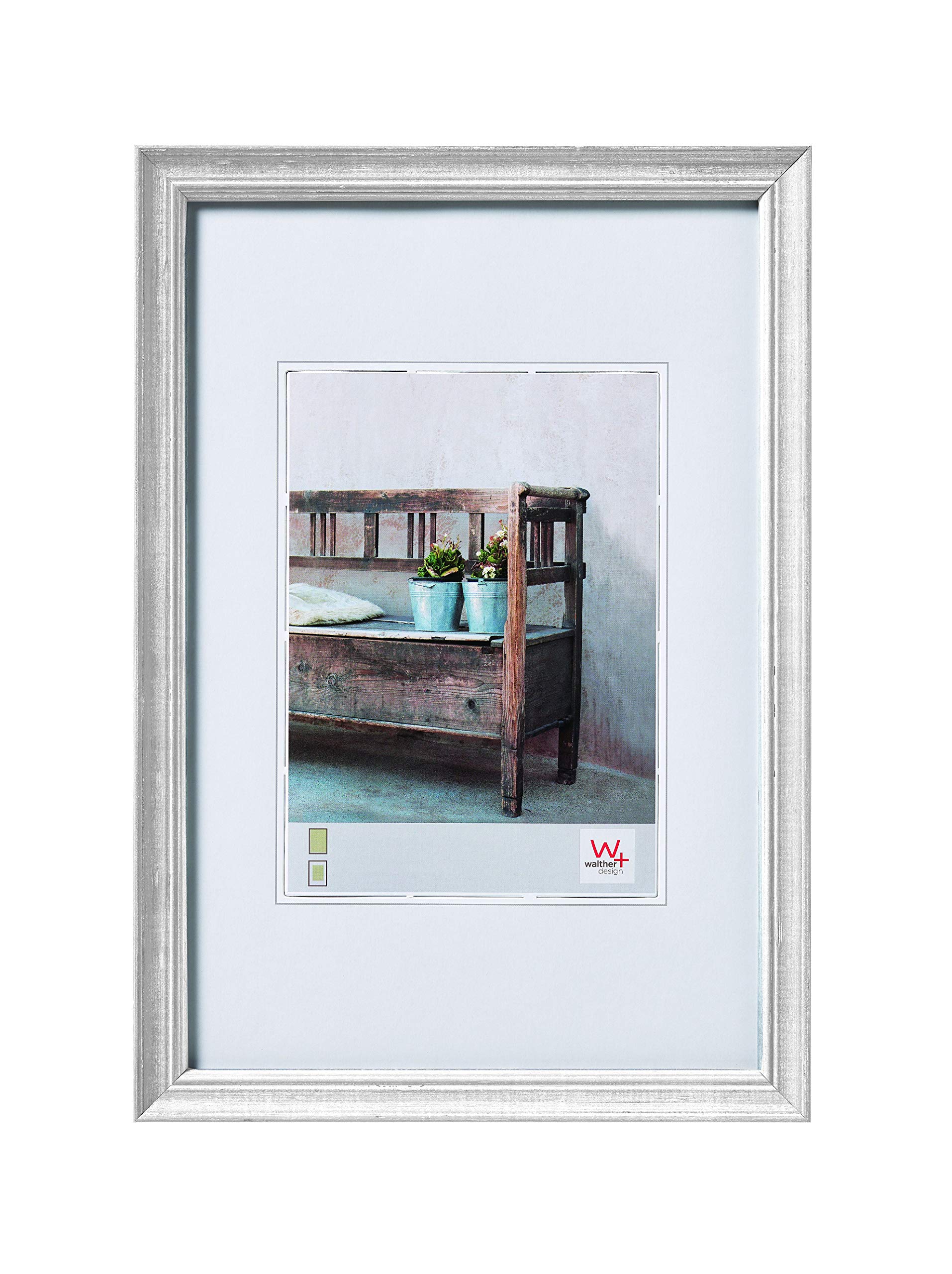 walther design Bench ND824P cadre photo 18x24 cm marron