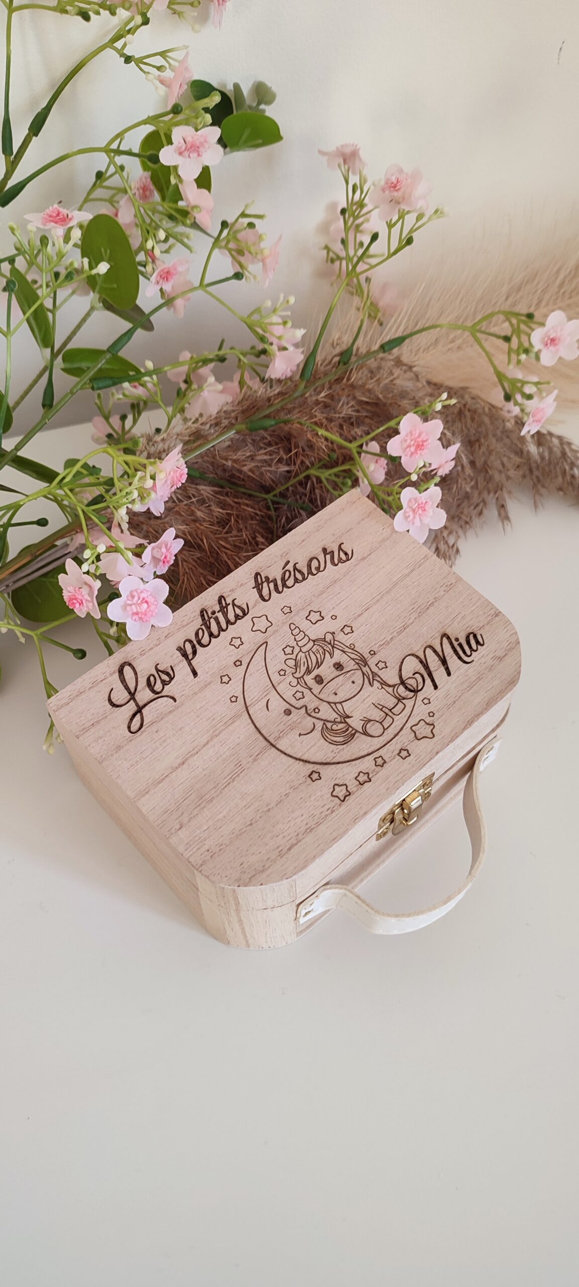 Creat’Angel Petite valise enfant prénom 13,5 cm gravée