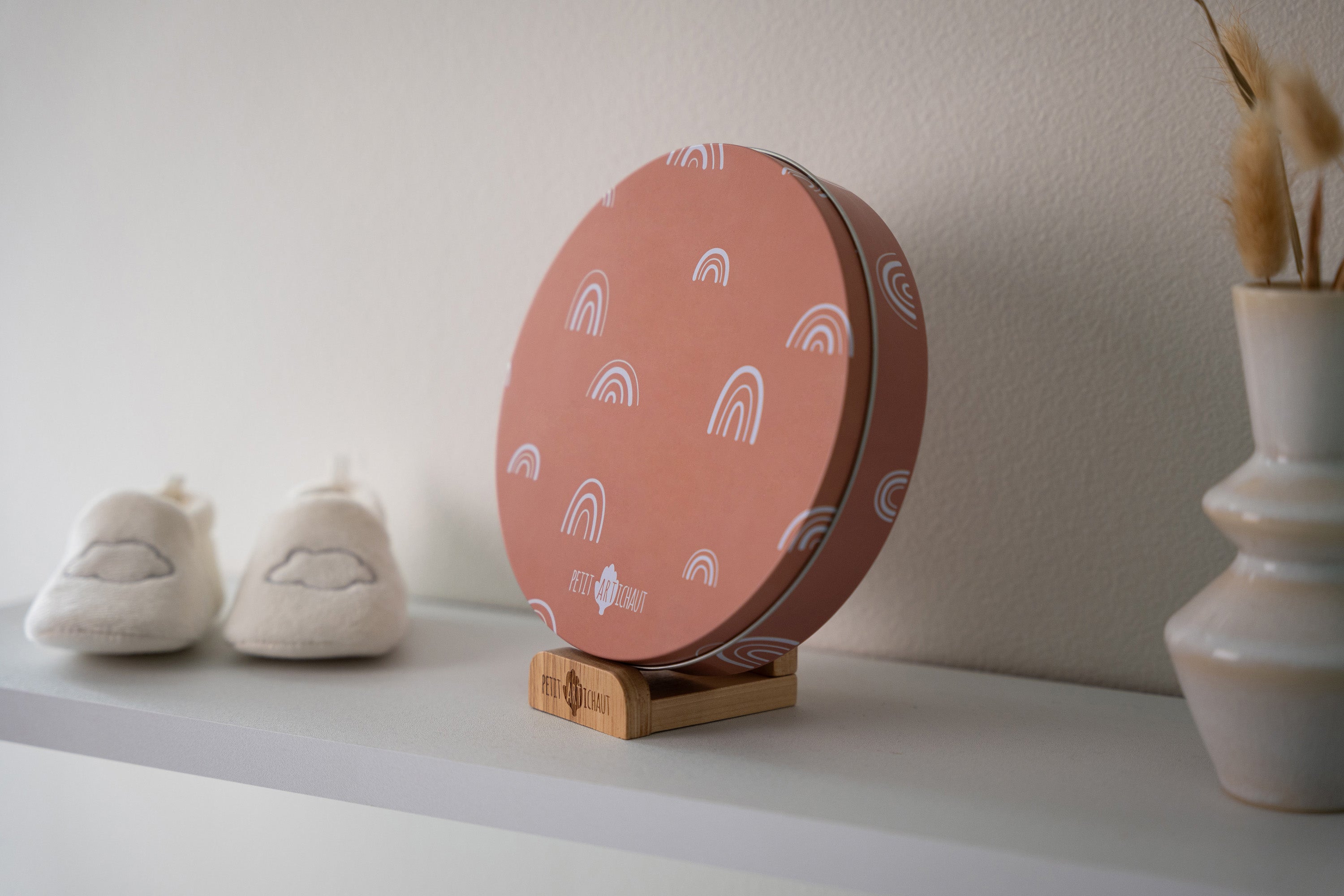 Petit Artichaut Baby Box Round Rainbow Terracotta boîte ronde