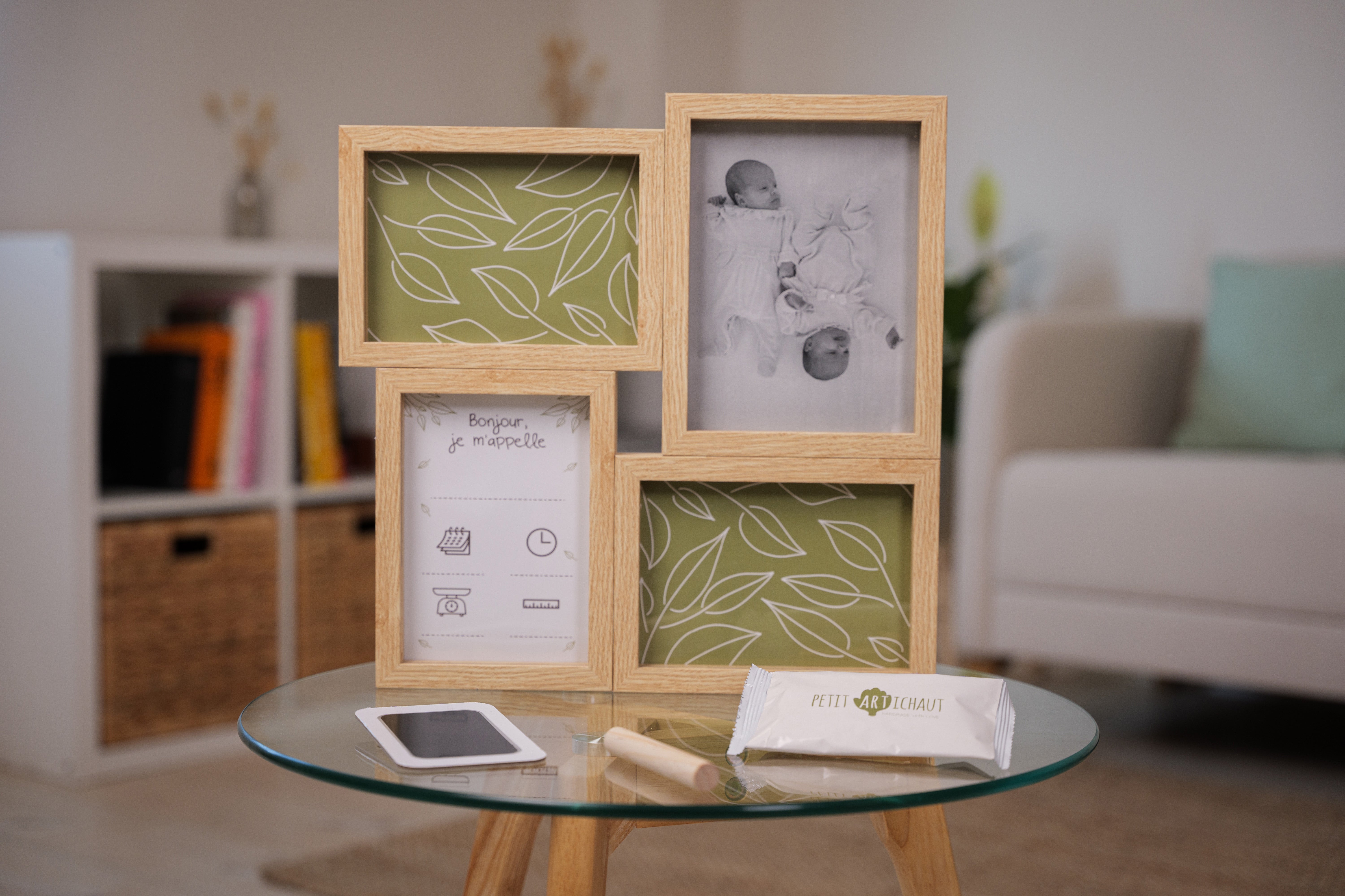 Petit Artichaut Puzzle Olive Tree cadre photo bébé empreinte