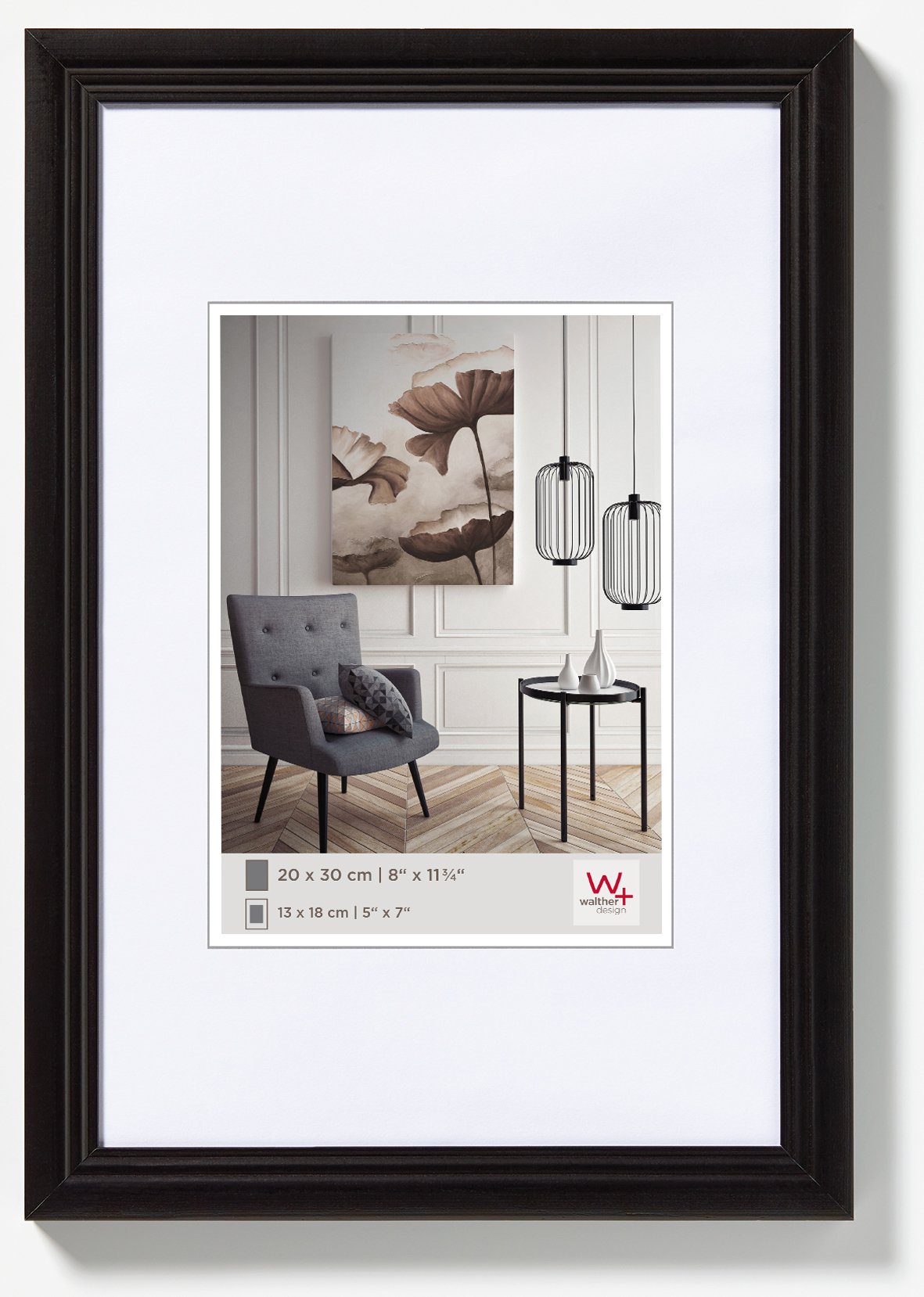 walther design Living cadre bois noisette 18x24 cm HY824P